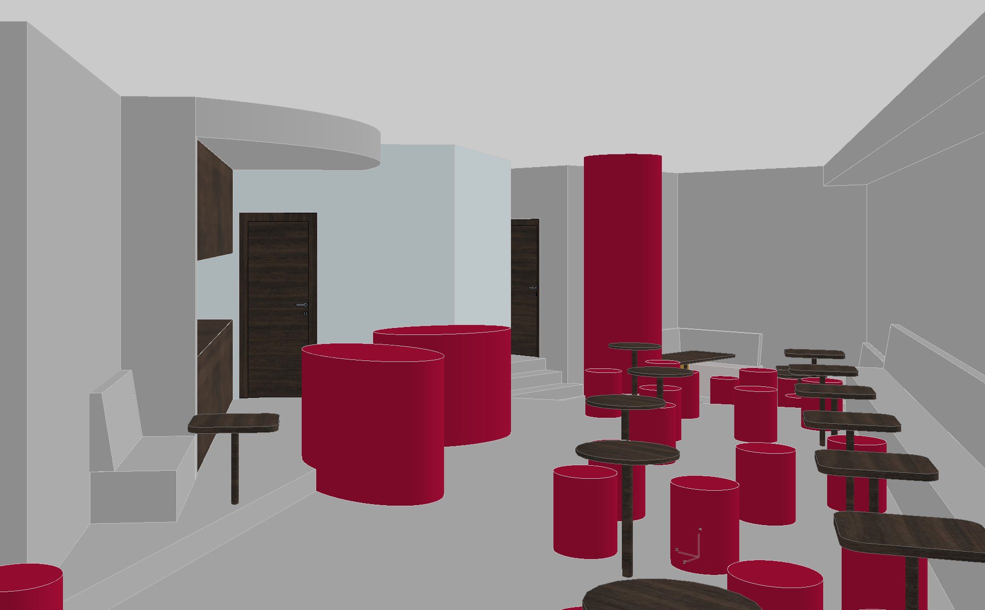 Original Archicad model view of the café